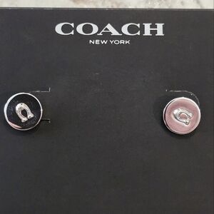 Coach stud earrings